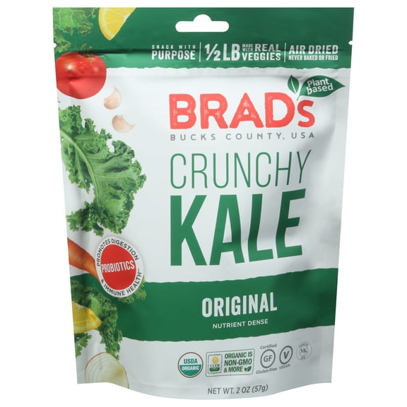 Brad's Plant Based Crunchy Kale With Probiotics Organic 2 oz (Pack Of 12)