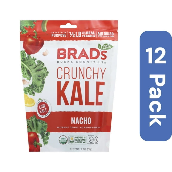 Brad's Plant Based Nacho Crunchy Kale 2 oz (Pack Of 12)