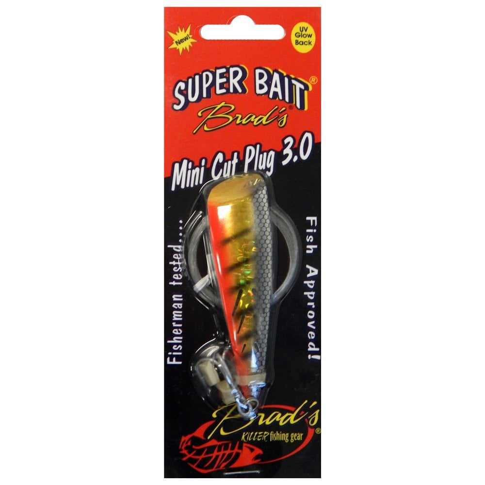 Brad's Super Bait Cut Plug and Mini Cut Plug - 3-Inch, Single Pack, Gold Perch