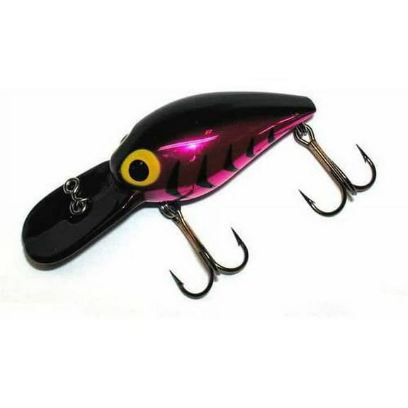 Brad's Wigglers Crank Bait, Cerise Black Herringbone