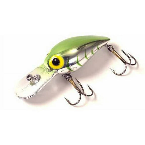Brad's Wigglers Crank Bait, Silver/Green Herringbone