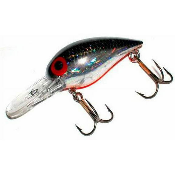 Brad's Wigglers Crank Bait, Silver Holograph/Black/Orange