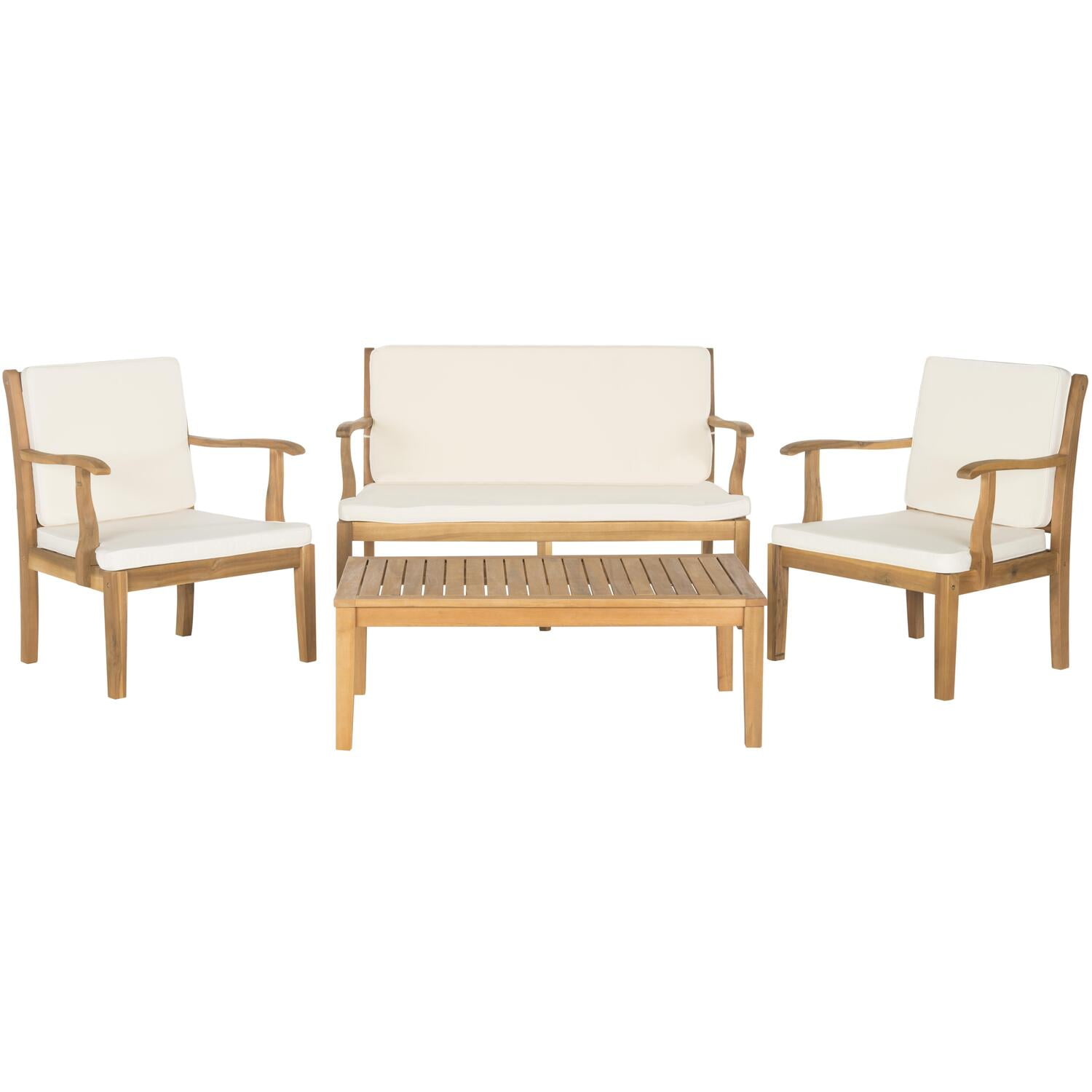 Bradbury Brown 4-Piece Outdoor Patio Set with Cushions