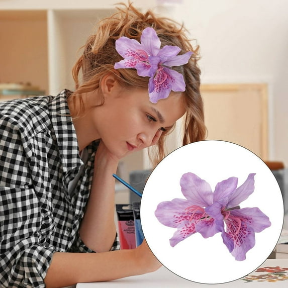 Bradem Canna Flower Hair Clips Women'S Artificial Barrettes,Wedding/Bridal/Beach Use