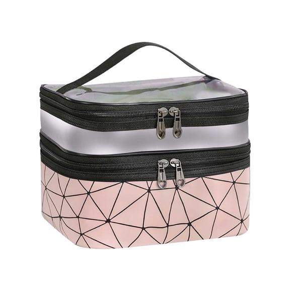 Bradem Cosmetic Bag , Makeup Bags Double Layer Travel Cosmetic Cases Make up Organizer Toiletry Bags Double Layer Cosmetic Bag Makeup Bag Travel Makeup Bag Makeup Bags for Women Cosmetics