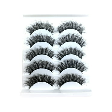 Bradem Eyelashes Clearance, False Eyelashes, False Eyelashes Faux Mink Lashes Pack 10 Pairs 8D Dramatic Fake Eyelashes Wispy Cat Eye Style Luxury Volume Mink Eye Lashes Multipack