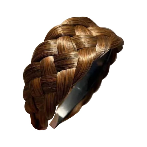 Bradem Five Strand Braid Hair Hoop - Widened Edge, Handmade Fishbone Braid, High Cranial Top Pressure Design