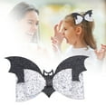 thumbnail image 1 of Bradem Glitter Bat Hair Bow Clips Halloween Goth Barrettes,For Baby Girls & Toddlers, 1 of 9