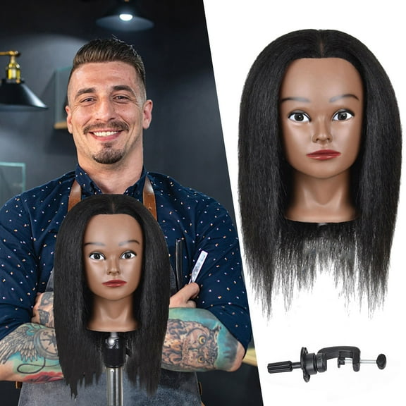 Bradem Hairdresser Training Mannequin Head&nbsp;- Cosmetology Doll with Clamp Holder, for Hairstyle Practice