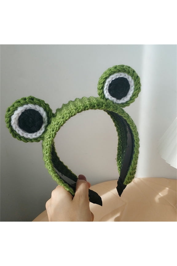Headbands for Women, Frog Spa Headband -Hair Bands,Hair Ties,Cute Animal Fleece Facial Hairband, Elastic Stretchy for Washing, Yoga & Beauty Routines