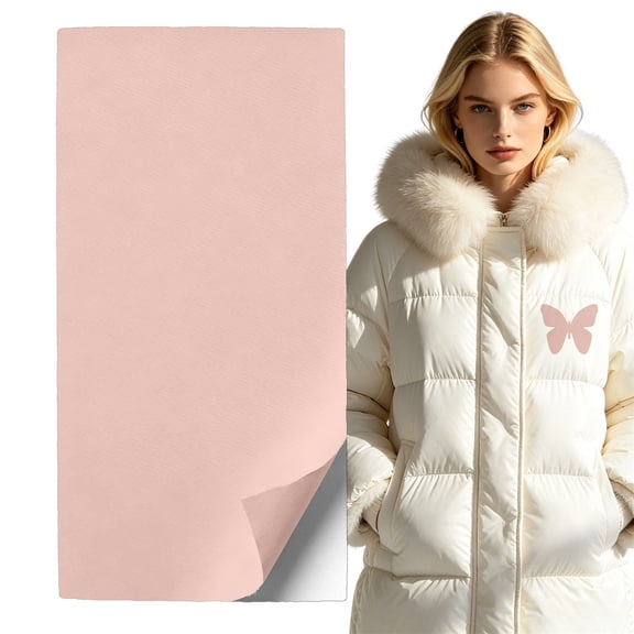 Bradem Light Pink Self Adhesive Patch for Down Jacket Repair , Repair Patch, Adhesive Fabric Patch, Jacket Patch, Tear Patch, Clothing Repair Tape