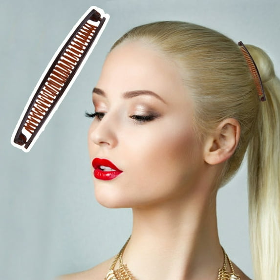 Bradem Long Fishtail Banana Comb Clip - Lady's Ponytail Clincher, 1Pc Fish-Shape Hair Accessory for Girls & Women