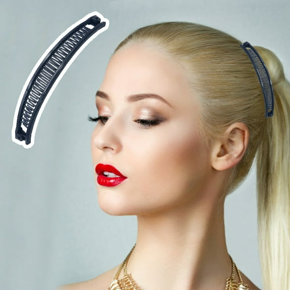 Bradem Long Fishtail Banana Comb Clip - Lady's Ponytail Clincher, 1Pc Fish-Shape Hair Accessory for Girls & Women