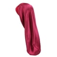 thumbnail image 1 of Bradem Long Satin No-Cap Hair Wrap Bonnet - For Sleeping & Braids, Prevents Hair Fading, Hair Care Accessory, 1 of 1
