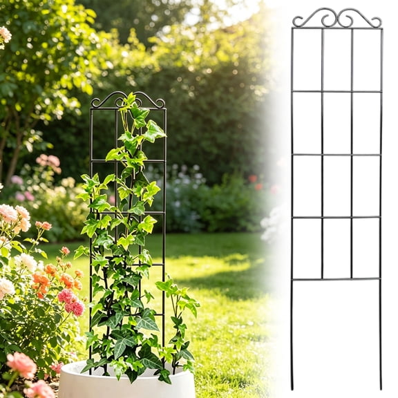 Bradem Metal Garden Plant Support Climbing Stand Climbing Rack Easy to Install, Plant Trellis, Climbing Plant Support, Garden Rack, Vine Stand, Metal Cage