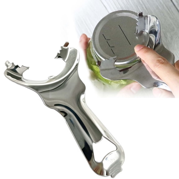 Bradem Multi Functional Stainless Steel Jar Opener for Canning Lids Manual Handheld Top Remover, Jar Lid Opener, Bottle Opener, Grip Opener, Canning Jar Opener, Twist Off Opener