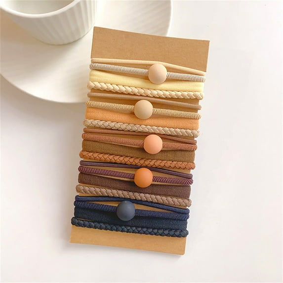 Bradem Multiple Color Hair Ties for Women - Bracelet-Style Elastic Bands, No-Damage Holders for Thin/Thick Hair