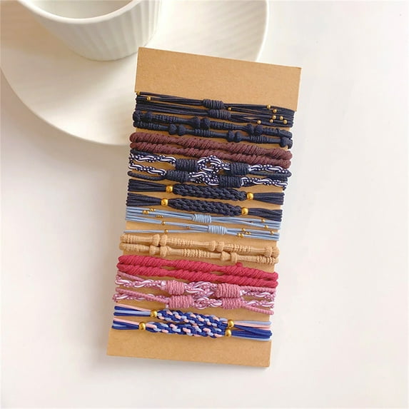 Bradem Multiple Color Hair Ties for Women - Bracelet-Style Elastic Bands, No-Damage Holders for Thin/Thick Hair