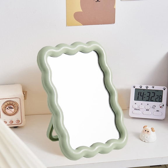 Bradem Makeup Mirror Desk Mirror,Portable Small Mirror Female Dressing Table Desktop Princess Mirror Bedroom Student Dormitory Desktop Makeup Mirror,Arch/Rectangle Pocket Mirror