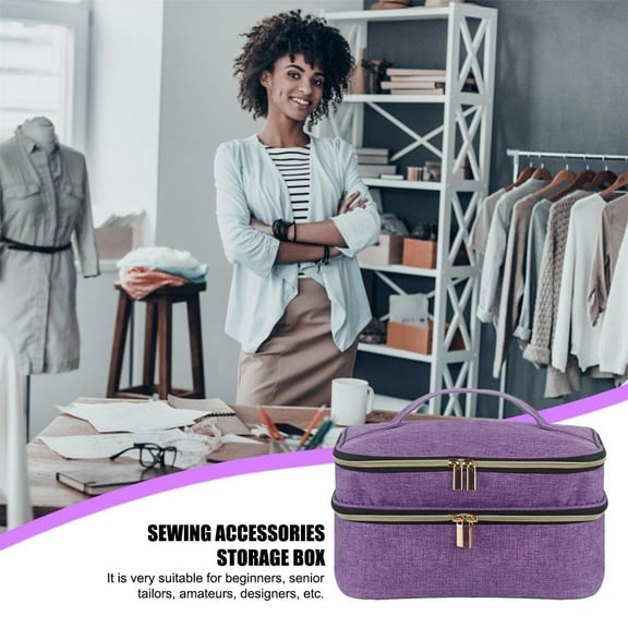 Bradem Sewing Tools Organizer - Storage Basket & Bag for Thread, Scissors, Needles