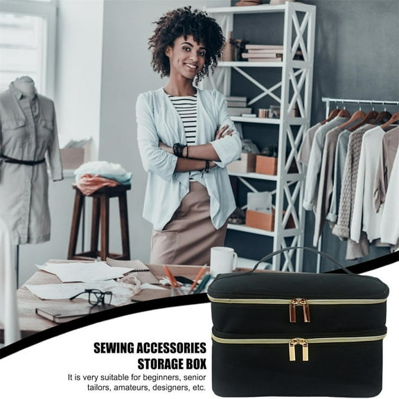 Bradem Sewing Tools Organizer - Storage Basket & Bag for Thread, Scissors, Needles