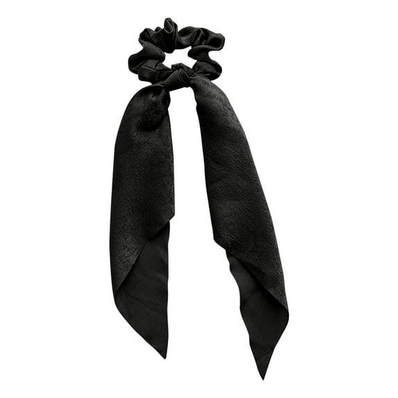 Bradem Solid Ribbon Scrunchies - Women's Colored Print, Ponytail Hair Ties