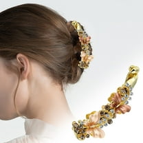 Bradem Sparkly Banana Hair Clips - Cute Butterfly Clincher Combs, Strong Hold for Women & Girls