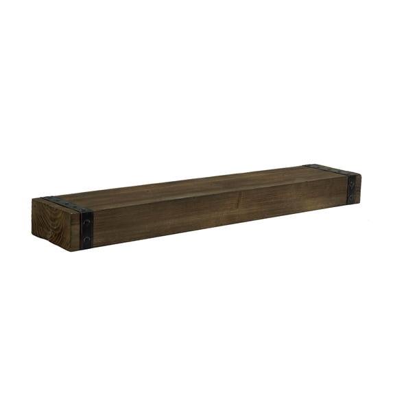 Tx USA Corporation Decorative Accent Braden 36" Wooden Wall Shelf - Brown