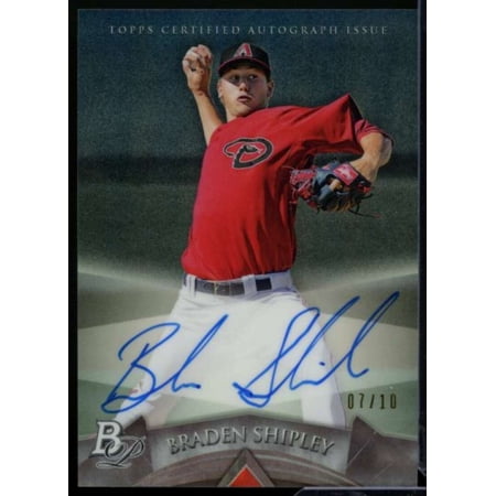 Braden Shipley 2014 Bowman Platinum Prospect Autographs Black Refractors #APBS