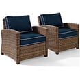 thumbnail image 1 of Bradenton 2 Piece Outdoor Wicker Seating Set, Navy, 1 of 1