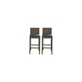 thumbnail image 1 of Crosley Bradenton 31" Wicker Patio Bar Stool in Brown and Navy (Set of 2), 1 of 5