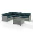 thumbnail image 1 of Bradenton 5Pc Outdoor Wicker Sectional Set Navy/Gray, 1 of 14