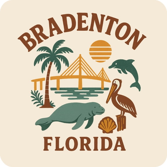 Bradenton Florida Keepsakes Souvenir Vinyl Sticker – Destination Travel Keepsake Collectible (3-Inches Wide)