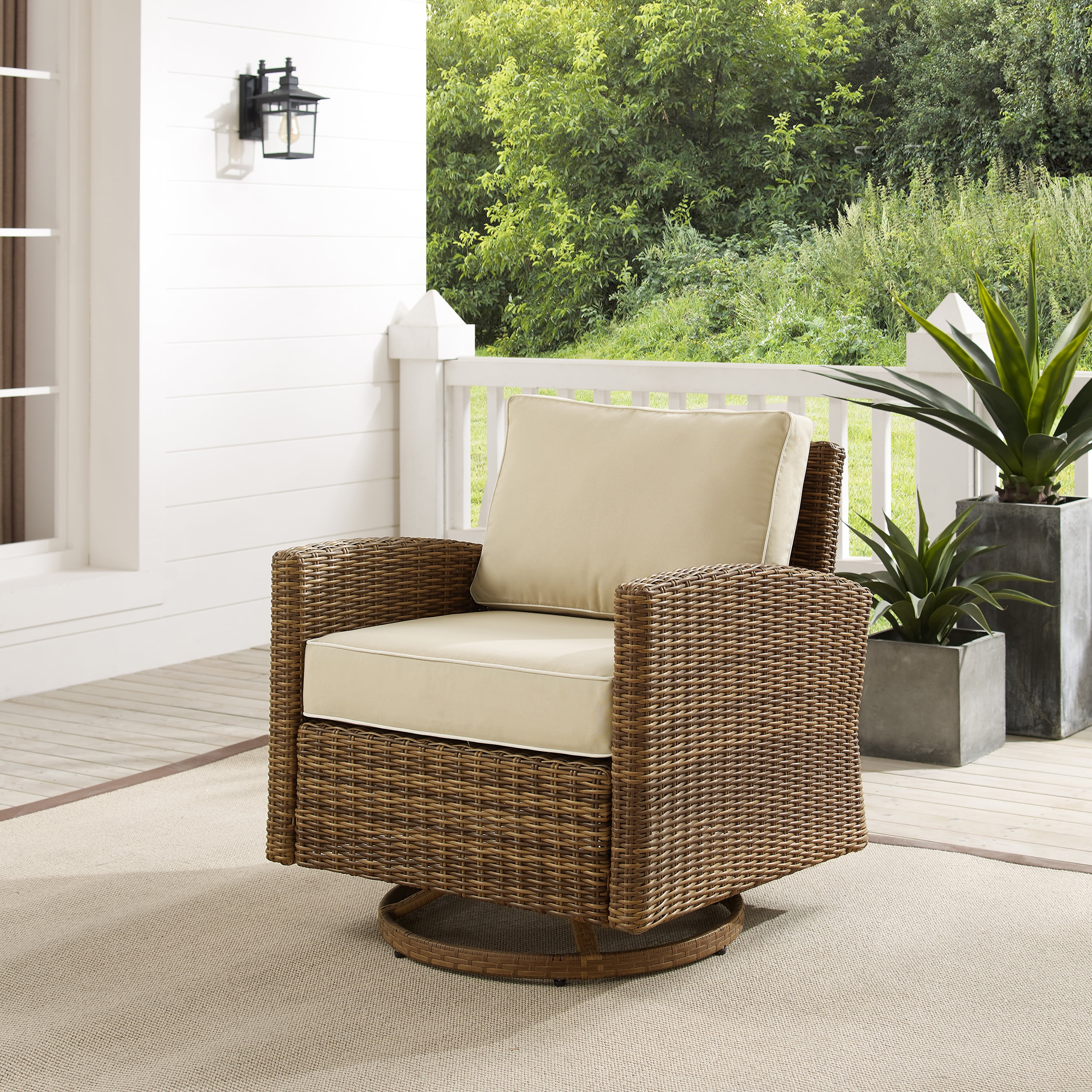 Wicker swivel rocking chair discount
