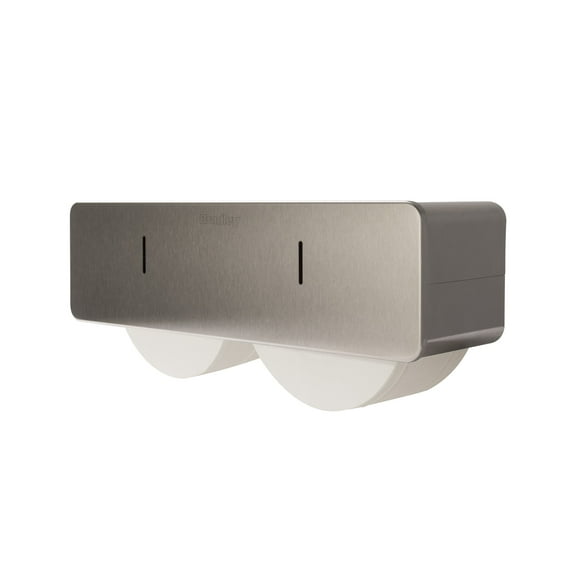 Bradex Satin Stainless Steel Coreless Jumbo Dual Roll Toilet Paper Dispenser