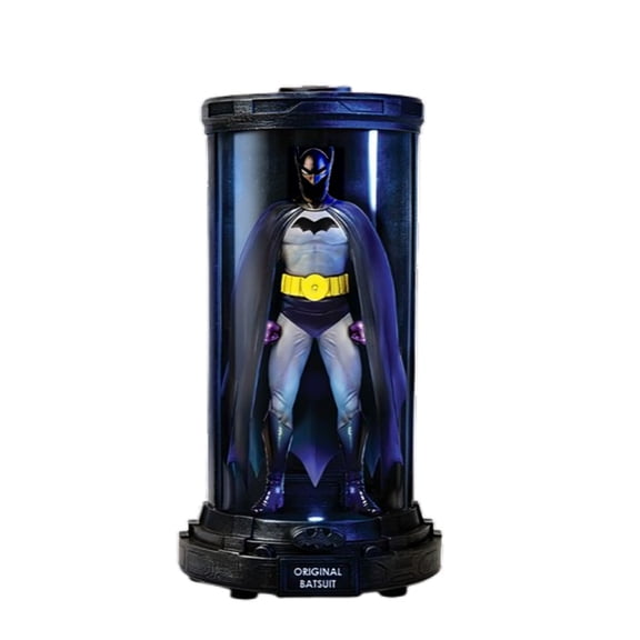 The Bradford Exchange BATMAN: Decades of the DARK KNIGHT Sculpture Collection Issue #2: 'Original Batsuit' Masterfully Crafted Figure with LED-Lit Display Case 7-Inches