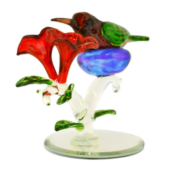 The Bradford Exchange Garden Treasures of Sparkling Elegance Figurine Collection Small Wonder Issue #8 Handcrafted Jewel-Like Beauty Hummingbirds Crystal Figurine 6-Inches