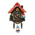 thumbnail image 1 of The Bradford Exchange Gnome Cottage Bavarian-Inspired Sculpted Wall Clock Handcrafted Enchanted Woodland Cuckoo Clock with Swinging Gnome & Pine Cone Weights Quartz Movement 14-Inches, 1 of 4