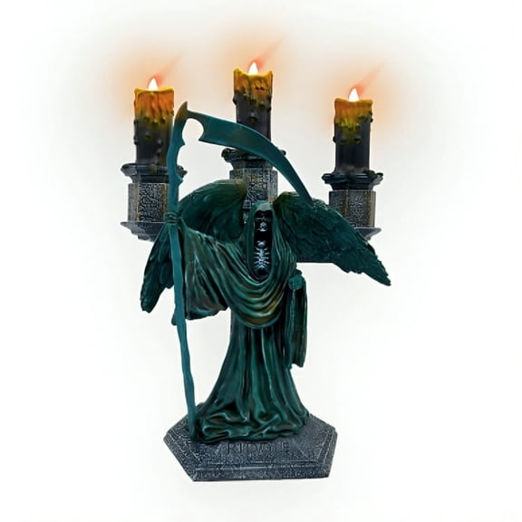 The Bradford Exchange Harry Potter Dark Art Candelabra Collection Issue #2: Riddle Family Grave Handcrafted and Hand-painted Illuminated Flameless Candle Halloween Decor 10-inches