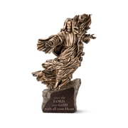The Bradford Exchange Light Of The World Sculpture Collection Issue #5  Love The Lord  Handcrafted Cold-Cast Bronze Illuminated Sculpture 11 Inches