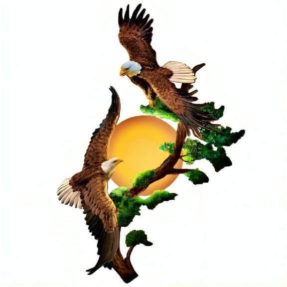 Illuminated Eagle Wall Dcor Bronze-Finish Sculpted Wall Sconce with LED Light Nature-Inspired Accent 20-Inch