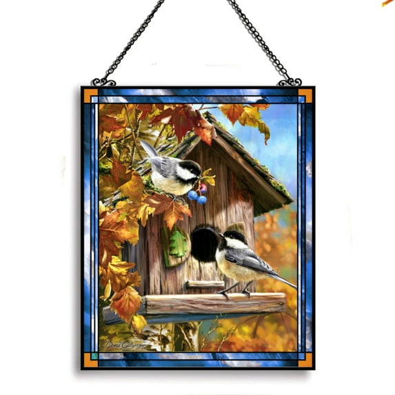 The Bradford Exchange Splendid Songbirds Suncatcher Collection Issue #4 A Symphony of Colorful Elegance for Your Windows Stained Glass Artistry by Dona Gelsinger 7.5-inches