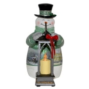 The Bradford Exchange Warm Welcome Snowman Candle Issue #5 Lighted Musical Snowman Lantern Tabletop Centerpiece Collection Christmas Decoration by Thomas Kinkade 7-inches