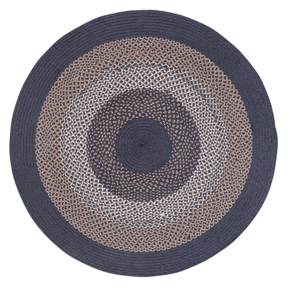Bradford Indoor Outdoor Reversible Braided Rug Taupe & Gray 4' x 4'