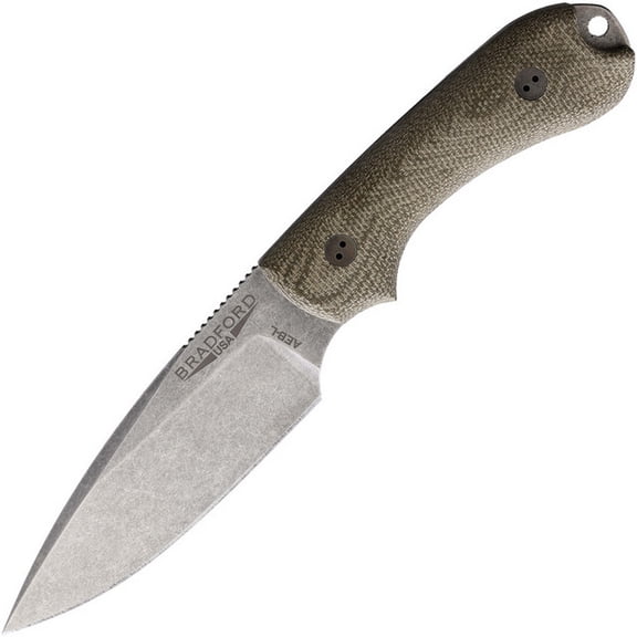 Bradford Knives 3FE-102-AEBL Guardian 3 OD Green Fixed Blade Knife