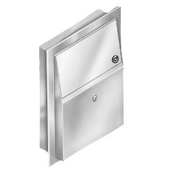 Bradley 4722-101500 - Standard Series Napkin Disposal, Semi-Recessed