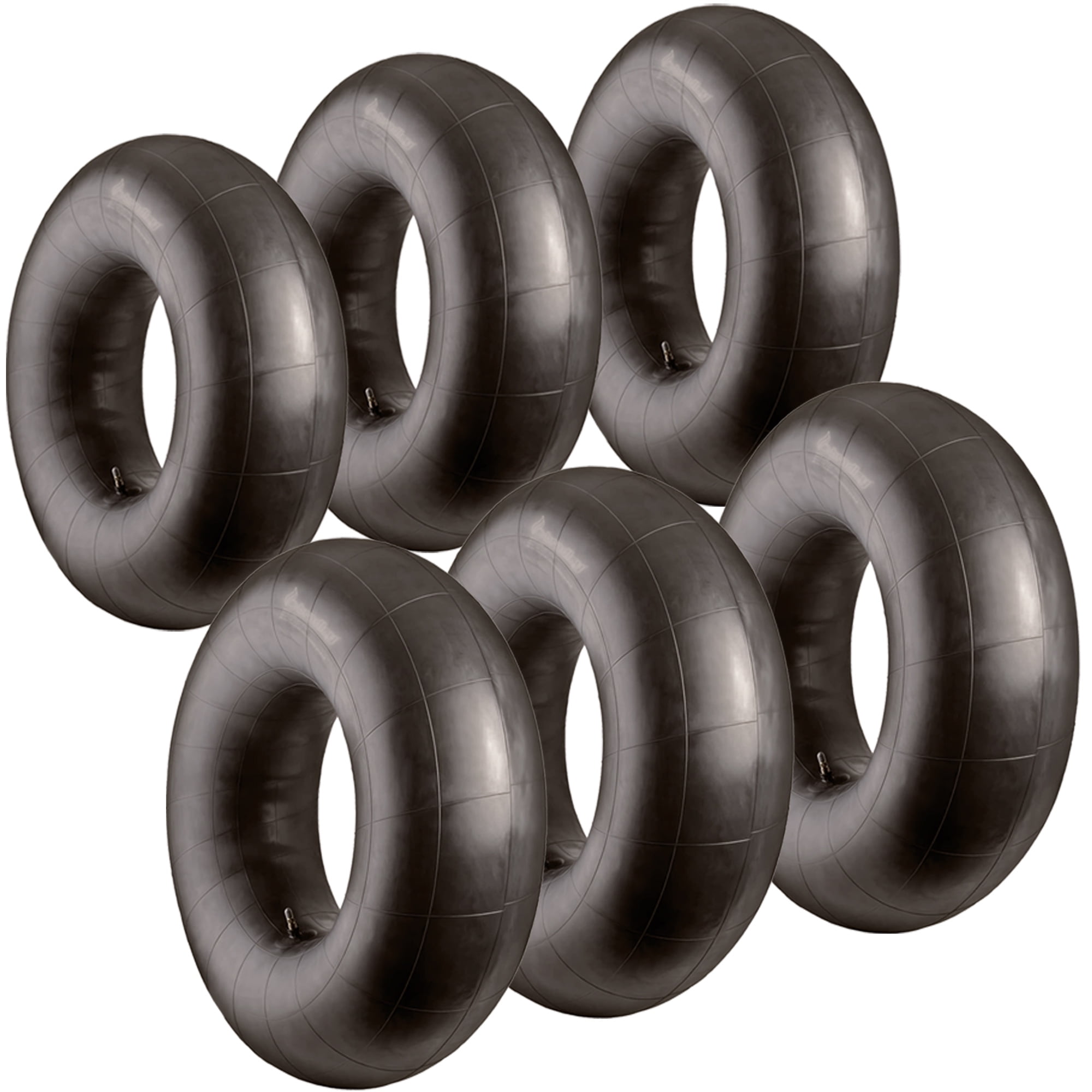 Bradley 6 PACK 38" Rubber Snow Tube River Rafting, Sledding Float Pool Closing Inner Tube