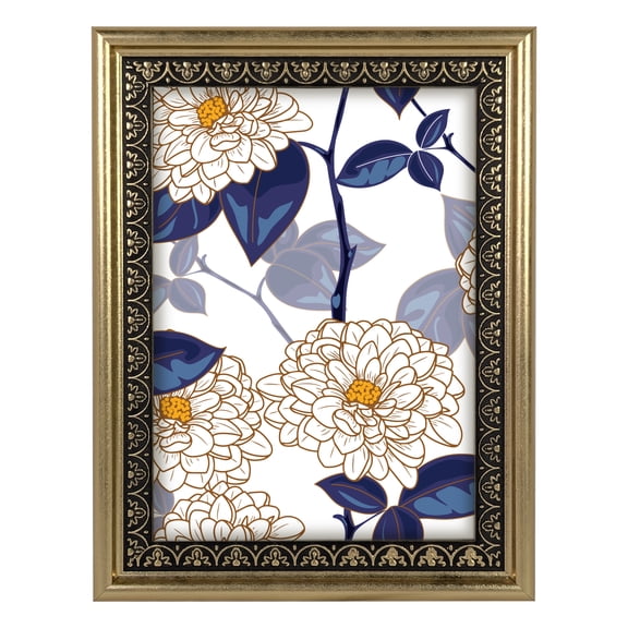Bradley & Ballard - 5x7 inch Floral Scallop Tabletop & Wall Photo Frame