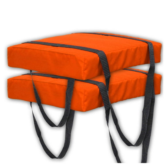Bradley Bradley Type IV Boat Cushion USCG Approved Throwable Flotation Device; Coast Guard approved throw preserver with foam cushion; throwable boat cushion safety device (2-Pack, Neon Orange color)
