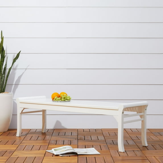 Vifah V1608 Bradley 59" Wide Acacia Bench